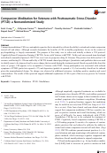 Cover page: Compassion Meditation for Veterans with Posttraumatic Stress Disorder (PTSD): a Nonrandomized Study