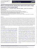 Cover page: Plant-soil interactions during the native and exotic range expansion of an annual plant