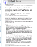 Cover page: Community Space, Community Groups, and Incident HIV Infection Among Adolescent Girls and Young Women in Rural South Africa: A Longitudinal Analysis of HIV Prevention Trials Network 068 Data