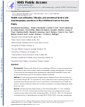 Cover page: Health care utilization, lifestyle, and emotional factors and mammography practices in the Childhood Cancer Survivor Study.