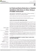 Cover page: In-Field and Early Detection of Xylella fastidiosa Infections in Olive Using a Portable Instrument