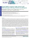 Cover page: Plastid dsRNA transgenes trigger phased small RNA-based gene silencing of nuclear-encoded genes.