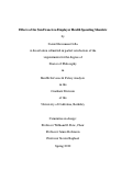 Cover page: Effects of the San Francisco Employer Health Spending Mandate