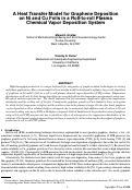 Cover page: A Heat Transfer Model for Graphene Deposition on Ni and Cu Foils in a Roll-to-Roll Plasma Chemical Vapor Deposition System