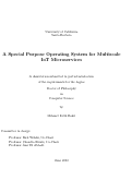 Cover page: A Special Purpose Operating System for Multiscale IoT Microservices