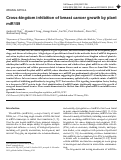 Cover page: Cross-kingdom inhibition of breast cancer growth by plant miR159