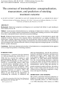 Cover page: The construct of internalization: conceptualization, measurement, and prediction of smoking treatment outcome.