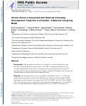 Cover page: Chronic stress is associated with reduced circulating hematopoietic progenitor cell number: A maternal caregiving model