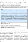 Cover page: ER Stress Induces Anabolic Resistance in Muscle Cells through PKB-Induced Blockade of mTORC1