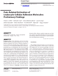 Cover page: Pain-Related Activation of Leukocyte Cellular Adhesion Molecules: Preliminary Findings