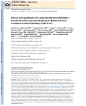 Cover page: Drivers of hospitalization for patients with atrial fibrillation: Results from the Outcomes Registry for Better Informed Treatment of Atrial Fibrillation (ORBIT-AF)