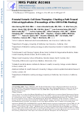 Cover page: Prenatal Somatic Cell Gene Therapies: Charting a Path Toward Clinical Applications (Proceedings of the CERSI-FDA Meeting).