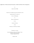 Cover page: Application of Power Systems Economics to Wind and Solar Power Integration