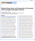 Cover page: Biology, History, Status and Conservation of Sacramento Perch, <em>Archoplites interruptus</em>