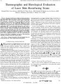 Cover page: Thermographic and histological evaluation of laser skin resurfacing scans