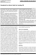 Cover page: Standards for clinical trials for treating TB.