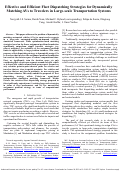 Cover page: Effective and Efficient Fleet Dispatching Strategies for Dynamically Matching AVs to Travelers in Large-scale Transportation Systems
