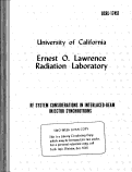 Cover page: RF SYSTEM CONSIDERATIONS IN INTERLACED-BEAM INJECTOR SYNCHROTRONS