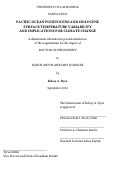 Cover page: Pacific Ocean Pleistocene and Holocene surface temperature variability and implications for climate change