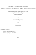 Cover page: Design and Mechanics of Cable-Driven Rolling Diaphragm Transmission