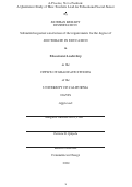 Cover page: A Process, Not a Position: A Qualitative Study of How Teachers Lead for Educational Social Justice