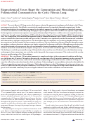 Cover page: Biogeochemical Forces Shape the Composition and Physiology of Polymicrobial Communities in the Cystic Fibrosis Lung