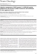 Cover page: Selective coexpression of VEGF receptor 2 in EGFRvIII-positive glioblastoma cells prevents cellular senescence and contributes to their aggressive nature