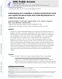 Cover page: Understanding the Constellation of Adolescent Emotional Clarity and Cognitive Response Styles when Predicting Depression: A Latent Class Analysis