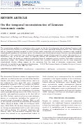 Cover page: On the temporal inconsistencies of Linnean taxonomic ranks