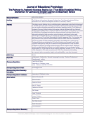 Cover page: The Pathway to Academic Success: Scaling Up a Text-Based Analytical Writing Intervention for Latinos and English Learners in Secondary School