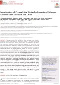 Cover page: Investigation of Preanalytical Variables Impacting Pathogen Cell-Free DNA in Blood and Urine