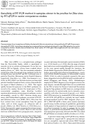 Cover page: Sensitivity of RT-PCR method in samples shown to be positive for Zika virus by RT-qPCR in vector competence studies