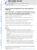 Cover page: Physical Activity and Hypertension From Young Adulthood to Middle Age