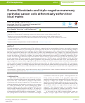 Cover page: Dermal fibroblasts and triple-negative mammary epithelial cancer cells differentially stiffen their local matrix