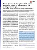 Cover page: Meta-analysis reveals that hydraulic traits explain cross-species patterns of drought-induced tree mortality across the globe