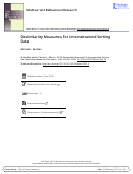 Cover page: Dissimilarity Measures For Unconstrained Sorting Data