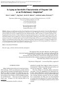 Cover page: Is Aging an Inevitable Characteristic of Organic Life or an Evolutionary Adaptation?