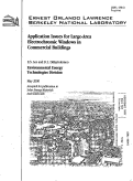 Cover page: Application Issues for Large-Area Electrochromic Windows in Commercial Buildings