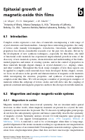 Cover page: 6 Epitaxial growth of magnetic-oxide thin films