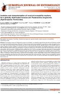 Cover page: Isolation and characterization of novel microsatellite markers for a globally distributed invasive ant Paratrechina longicornis (Hymenoptera: Formicidae)