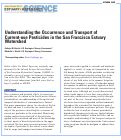 Cover page: Understanding the Occurrence and Transport of Current-use Pesticides in the San Francisco Estuary Watershed