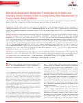 Cover page: Microbiota‐Dependent Metabolite Trimethylamine N‐Oxide and Coronary Artery Calcium in the Coronary Artery Risk Development in Young Adults Study (CARDIA)