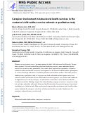 Cover page: Caregiver involvement in behavioural health services in the context of child welfare service referrals: a qualitative study