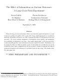 Cover page of The Effect of Information on Auction Outcomes: A Large Scale Field Experiment