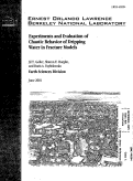 Cover page: Experiments and Evaluation of Chaotic Behavior of Dripping Water in Fracture Models