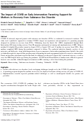 Cover page: The Impact of COVID on Early Intervention Parenting Support for Mothers in Recovery from Substance Use Disorder