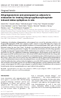 Cover page: Allopregnanolone and perampanel as adjuncts to midazolam for treating diisopropylfluorophosphate‐induced status epilepticus in rats