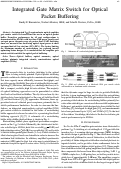 Cover page: Integrated gate matrix switch for optical packet buffering