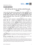 Cover page: HIV, HIV-specific Factors and Myocardial Disease in Women