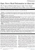 Cover page: Optic nerve head deformation in glaucoma: The temporal relationship between optic nerve head surface depression and retinal nerve fiber layer thinning